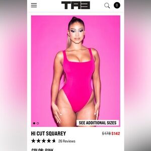 TA3 High Cut Squarey Swimsuit